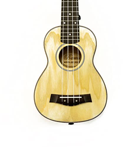 Barcelona BAR-AW-500-S Solid Top Ash Wood Soprano Ukulele Bundle thumb #3