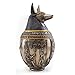 Top Collection Ancient Egyptian Replica Canopic Jar - Decorative Anubis Canopic Jar in Premium Cold-Cast Bronze with Color Accents - 10-Inch Collectible Ancient Egyptian Figurine