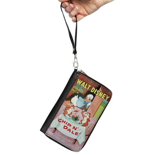 Buckle-Down Disney Wallet, Zip Around, Disney Chip n Dale Movie Poster, Vegan Leather2