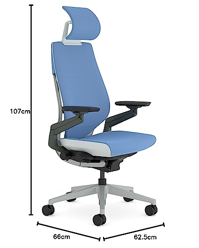 Image of Steelcase Gesture Ergonomic Office Chair With 360 Armrests, 3D Live Back Lumbar Support, Adjustable Headrest Cloud