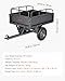 VEVOR 10 Cu.Ft. & 500lbs ATV Trailer Dump Cart Tow Behind, Heavy Duty Utility UTV Trailer, Tow Behind Steel Yard Dump Wagon Cart with 14