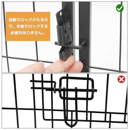 Shinyever 犬 サークル 中大型犬用 犬 ケージ ペットフェンス ペットサークル 犬 ゲージ 幅150*奥行150*高80cm パネル8枚 の商品画像 5