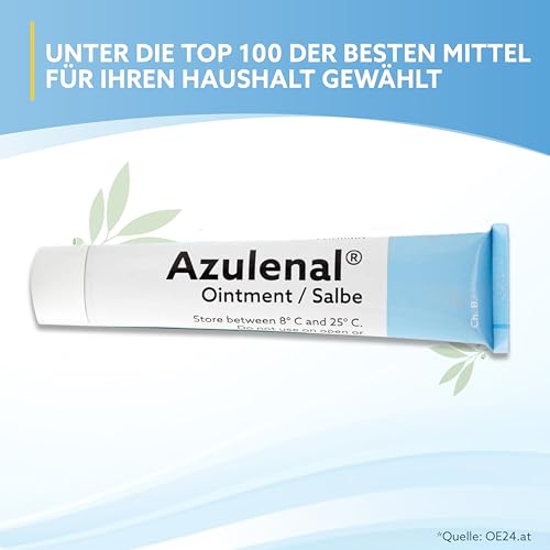 Azulenal Salbe mit Guajazulen – entzündungshemmende Creme bei Hautirritationen, Juckreiz - auch bei Hämorrhoiden, Analfissuren – lindert Rötungen, Brennen, Schmerzen und Spannungsgefühle (20 g)