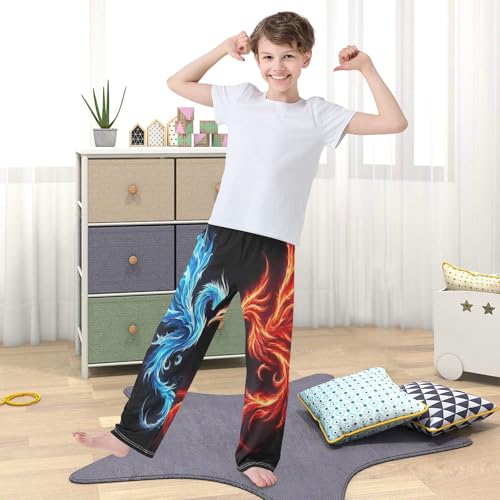 Pajama Pants Fire Dragon Phoenix Long Sleep Pants Lounge Bottoms3