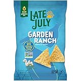 LATE JULY Snacks Garden Ranch Tortilla Chips, 6 Oz Bag