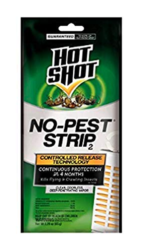Hot Shot HG-5580 No Pest Strip Unscented Hanging Vapor Insect Repellent; Kills Both Flying and Crawling Pests; Perfect Protection for Garages, Attics, Basements, Campers; (Pack of 4)
