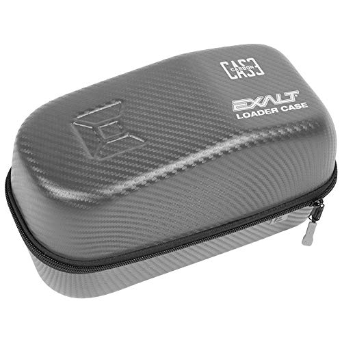 Exalt Paintball Loader Case - Univeral Paintball Hopper Protective Case - Carbon Case Series (Charcoal Grey Carbon/Grey Microfiber)