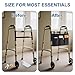 Walker Bag,Hands Free Walker Accessories Basket,Multi-Purpose Cell Phone,Water Bottle,Medicine Attachment Fits for Folding Walkers,Multiple Pockets Tote Caddy Pouch for Elderly (Black)