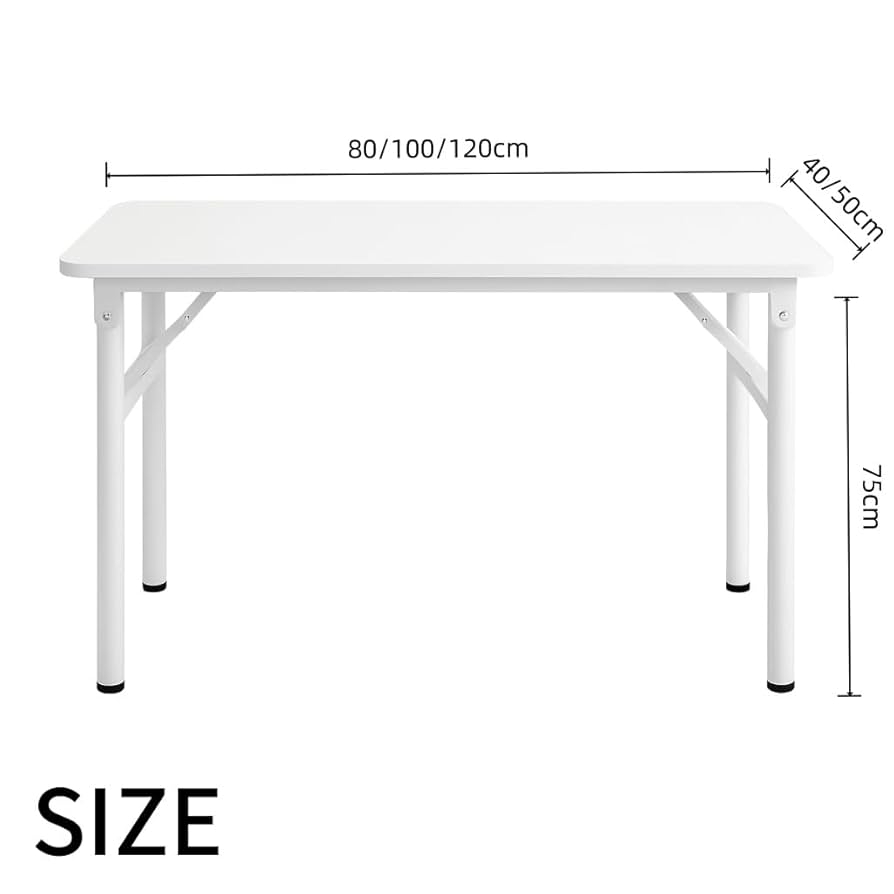 折りたたみ式ホワイトテーブル ユアサプライムス.com｜折れ脚テーブル 幅95cm スクエア型