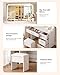 LIVELYGLOW Makeup Vanity Desk with Charging Station & LED Mirror – 35.4
