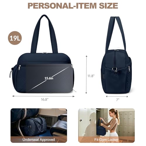 SYTRAH Gym Bag for Women, Lightweight Workout Duffle Bag with Shoe & Wet Separation for Gym, Yoga, Travel & Overnight, Stylish Sports Bag with Adjustable Shoulder Strap Blue by SYTRAH - Image 6