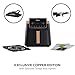 Ninja Air Fryer MAX PRO, 6.2L, Uses No Oil, Large Square Single Drawer, Roast, Bake, Air Fry, Family Size, Non-Stick, Dishwasher Safe Basket & Crisper Plate, Silicone Tongs, Black & Copper, AF180UKCP