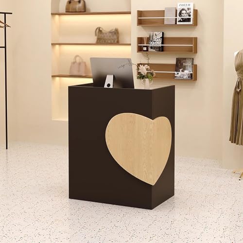 BK&MF 受付カウンター 引き出し付き,レジカウンター 小規模店舗のレジ引き出し付き 組み立てが簡単 多機能きカウンターテーブル お店 美容室 アパレルショップ 会社フロント,I,60x40x90cm(24x16x35inch)