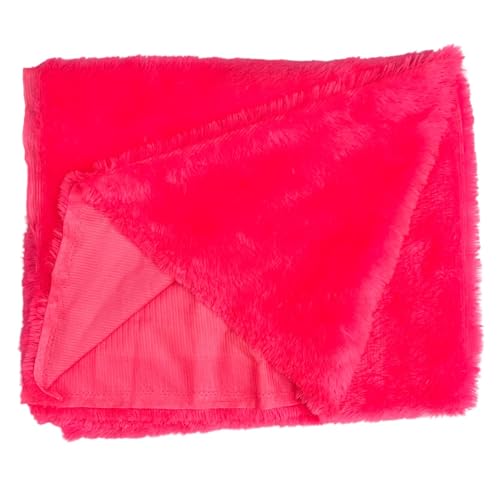 Image of Quago Fur Fabric Unstitched Super Soft Cloth for Baby Photoshoot, Soft Toys Making, Art and Craft, Dress Material, Decoration etc. (1 Mtr, 60 Inch Pana) (Dark Pink)