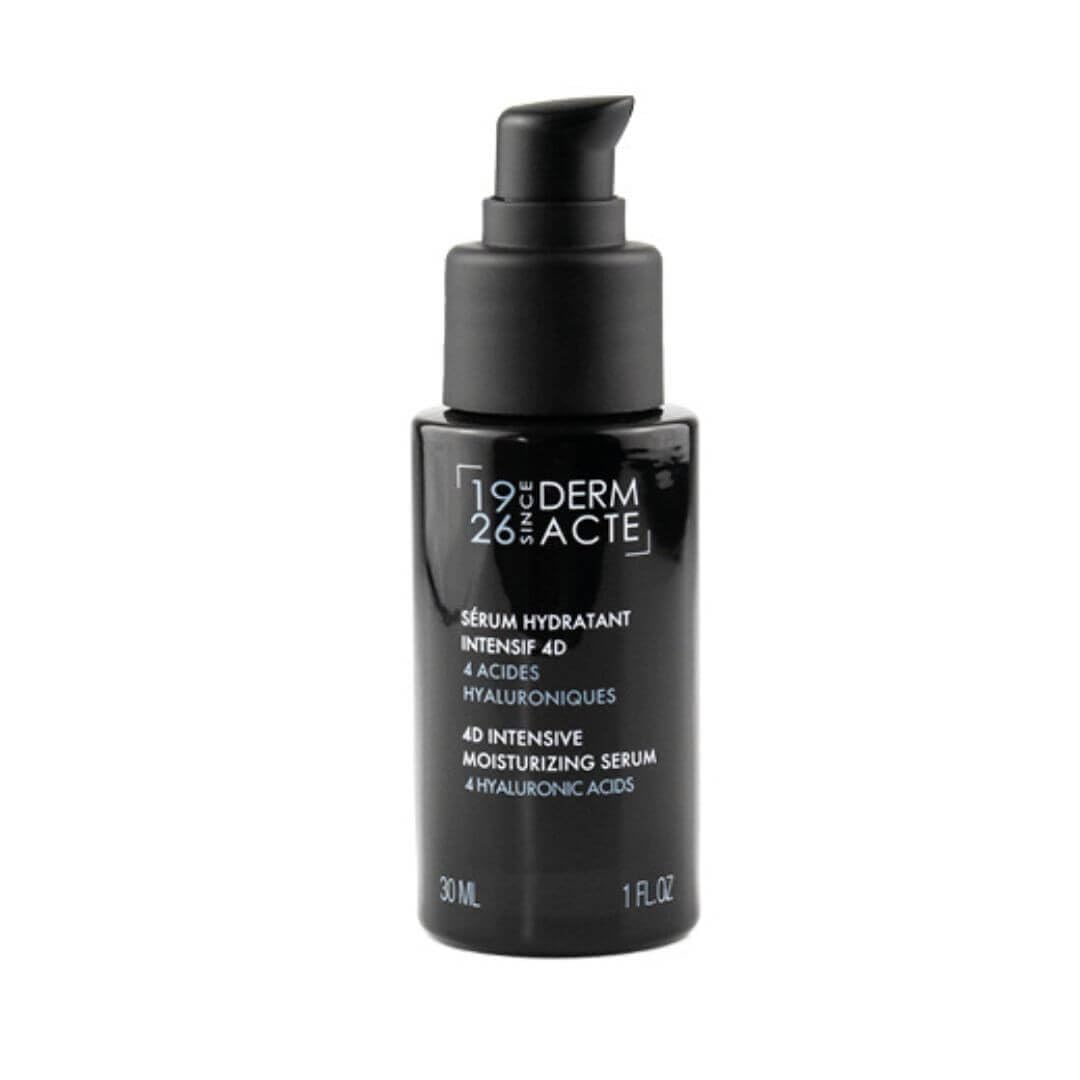 Academie Derm Acte Serum Hydratant Intensif 4D, 30 ml | Sérum hialurónico con 4 ácidos hialurónicos y vitamina B5 para una hidratación intensa y una piel más suave.