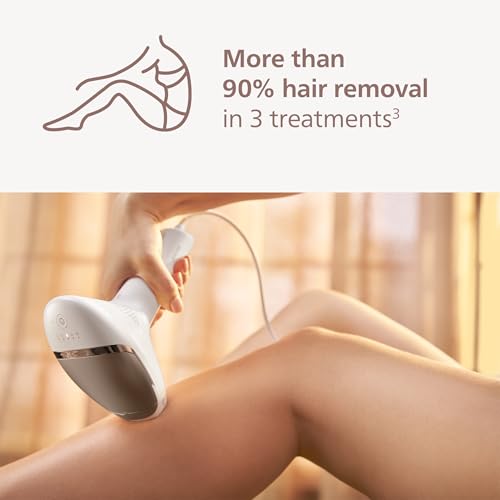 Image of Philips Lumea 8000 Series IPL Hair Removal Device, Permanent Laser Hair Reduction for Women & Men, Easy and Comfortable Use at Home, SenseIQ, 3 Attachments for Body, Face, Intimate, BRI937 /03