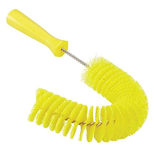 Image of 7 7 /8 in W Hook Brush, Medium, 5 1 /4 in L Handle, 15 1 /2 in L Brush, Yellow, Polypropylene - 1 Each