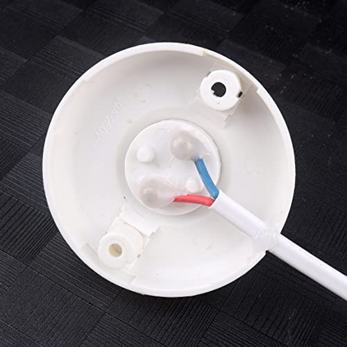 1pcs White Hanging Light Cord E27 Light Bulb Socket to 2-Prong with On/Off Switch (About 80mm Base & 9.2ft Wire)