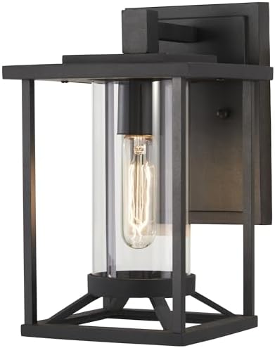 Minka Lavery Farmhouse Outdoor Wall Light 72471-66 Trescott Exterior Wall Lantern, 1-Light 60 Watts, Black