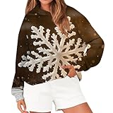 Sudadera básica de cuello redondo para mujer, L