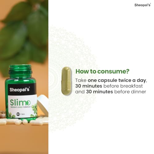 Sheopals Slimo Advance Weight Loss Supplement – Natural Fat Burner with Chlorogenic Acid & Antioxidants – Helps To Boosts Metabolism, Controls Appetite, Burns Belly Fat – 60 Capsules (Pack of 3)