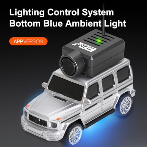Image of WLtoys Mini RC Car, 1:64 Scale FPV RC Drift Car with 720P HD Camera, 2.4GHz Transmitter, WiFi App Control with Gyro Mini Racing Toys for Teens and Adults (Sliver)