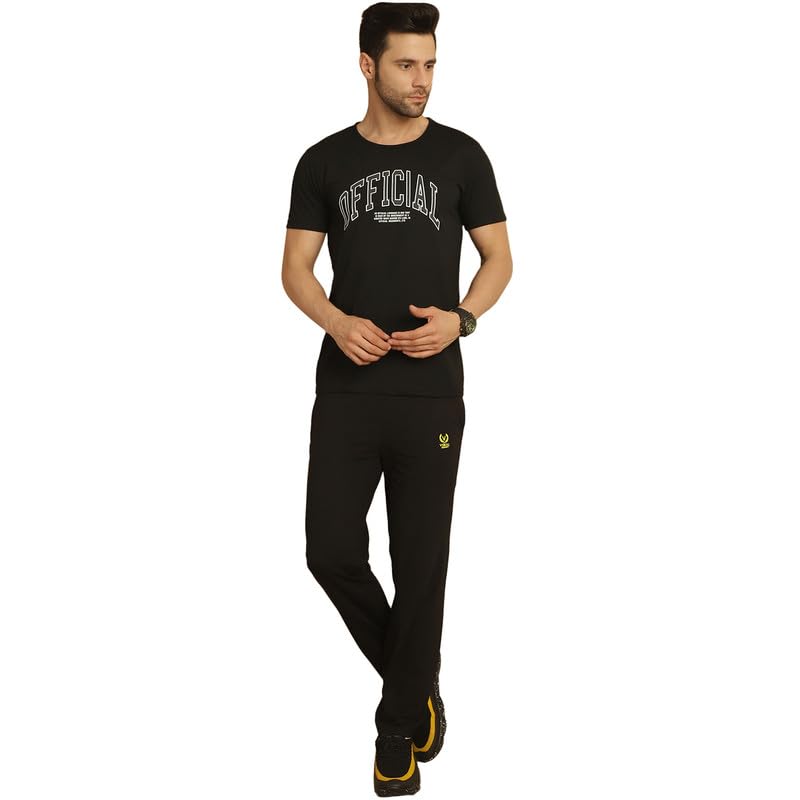 Image of VIMAL JONNEY White Cotton Printed CO-ORD Set Tracksuit for Men-T PRT 23 WHT D10 WHT. 02-P