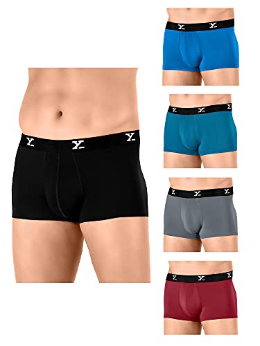 Image of XYXX Men's CloudSoft Micro Modal Trunks| Snug Fit, 4-Way Stretch, Anti-Roll & No-Marks Waistband Underwear for Men Combo (Pack of 5)