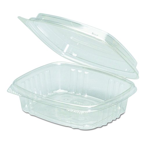 Genpak AD08F Clear Hinged Deli Container, APET, 8 oz, 5 3/8 x 4 1/2 x 2 (Case of 200)