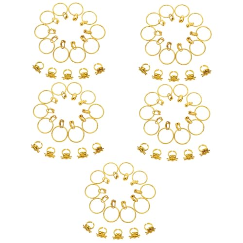 Boucles d'oreilles et anneaux de pirate Yardwe en plastique avec crâne
