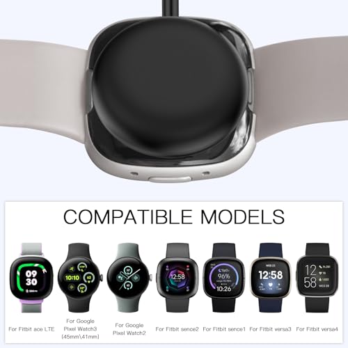 Cable de carga magnético de 1 m para Fitbit Sense 2 y Versa 3 3