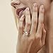 EAMTI 3CT 925 Sterling Silver Engagement Rings Rose Gold Plated Oval Cut Cubic Zirconia CZ Wedding Promise Rings for Her Stunning Wedding Bands for Women Size 3.5