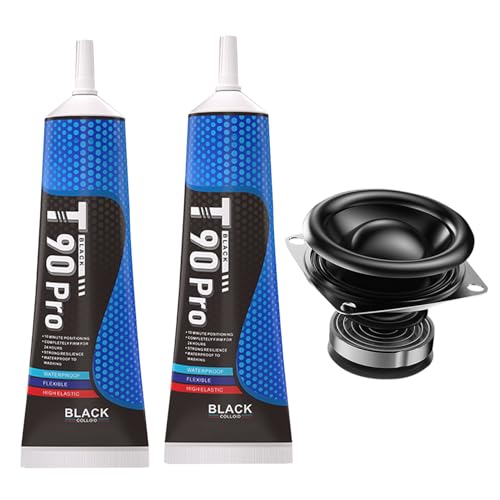 2PCS Speaker Repair Glue, Precision High-Performance Black Sealant, Loudspeakar Strong Bonding Equipment Kit, Multipurpose Repairs Adhesive, for Men Women Adults DIY Audio Home