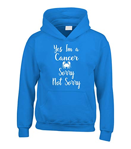 Sweat à capuche unisexe Cancer bleu pour afficher sa belle personnalité
