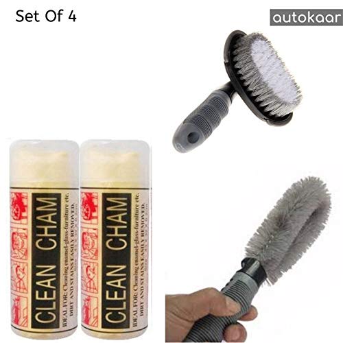 Autokaar Wheel Rim Tire Cleaning Kit 2 Pcs Tire Cleaning Synthetic