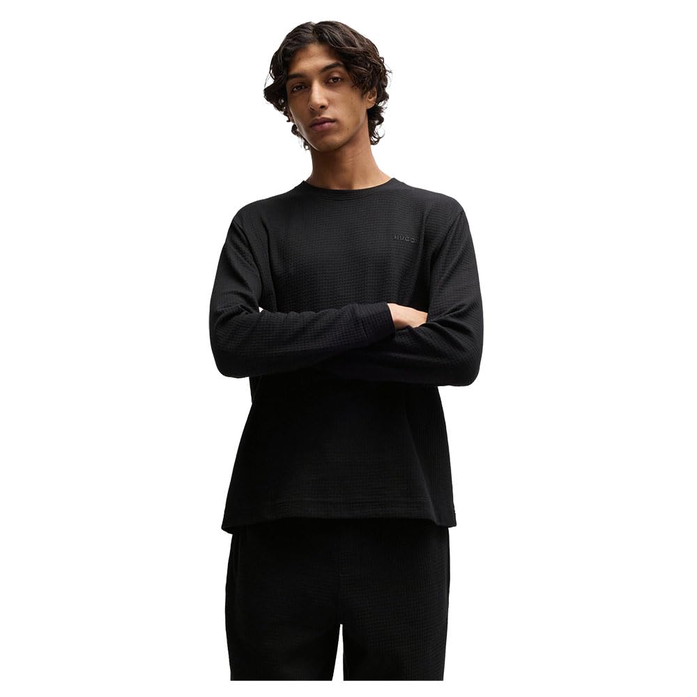 HUGO Herren Austin Ls Shirt 10267482 01 Pyjama_Longsleeve