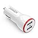 Anker 24W Dual USB Car Charger, PowerDrive 2 for iPhone X / 8/7 / 6s / Plus, iPad Pro/Air 2 / Mini, Note 5/4, LG, Nexus, HTC, and More