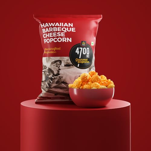 Image of 4700BC Gourmet Popcorn, Hawaiian BBQ Cheese, Pouch, 35g*4:140g (Pack of 8)