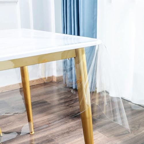 Nappe en PVC transparente dépolie 45x160cm protège-table de jardin - 3