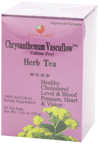 Health King Chrysanthemum Vascuflow Herb Tea, Teabags, 20-Count Box (Pack Of 6) #TOP2