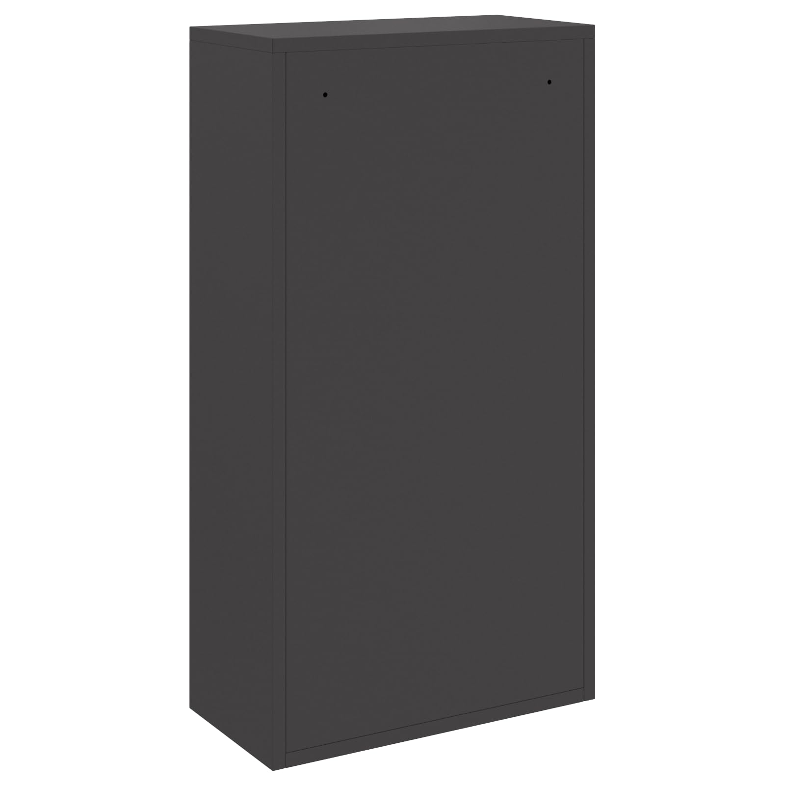 vidaXL Boîte de dépôt de colis avec porte Noir 44 x 22 x 82 cm Acier, Jardin et terrasse, design moderne, boîte aux lettres étanche, rangement élégant, cadre en acier