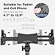 Asaiy Tablet Halterung Auto, Ipad Halterung Auto, 360° Drehbare, Stabil und Waschbar TPU Saugnapf, Windschutzsche und Armaturenbrett Universal, Car Mount für iPhone, Galaxy, 4.7-12.9 Tablets & Handys