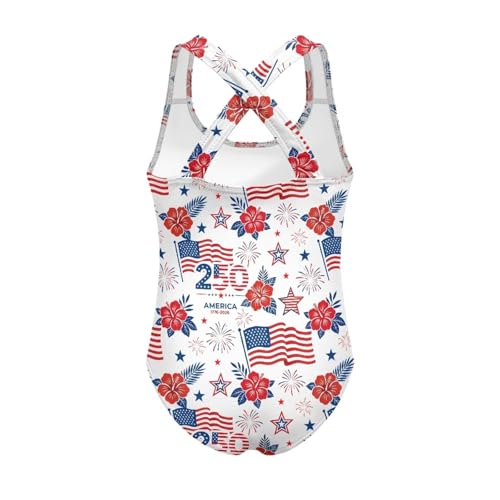 Image of Girls One Piece Swimsuits Teens Sleeveless Back Cross Strap Bathing Suit Kids Quick Dry Cute Beach Swimwear(5-14)