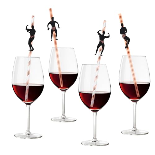 36 Pcs Bachelorette Straws, Funny Male Dancer Drinking Straws for Bachelorette Party, Bridal Shower Party, Party Favors Decorations Supplies