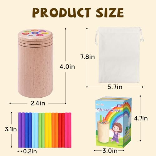 Yhhytoy YHMK-PHMG1 Montessori Toys For 1+ Year Old, Toddler 18 Month Old Toys Color Sorting Preschool Learning Activities thumb #5