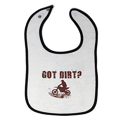 Toddler & Baby Bibs Burp Cloths Dirt Biking Got Dirt Dirk Bike Biking Cotton Baby Items for Baby Girl & Boy White Black Design Only