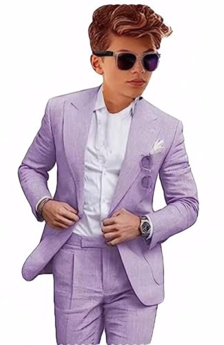 Mi Bo Tong Boys Linen Suit Wedding 2 PC Kids