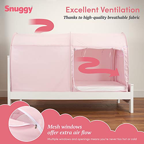 Snuggy Pod Bettzelt für alle Altersgruppen, Design Pink, Marineblau, Grau, Verdunkelung (Rosa, Doppelbett) - Image 7