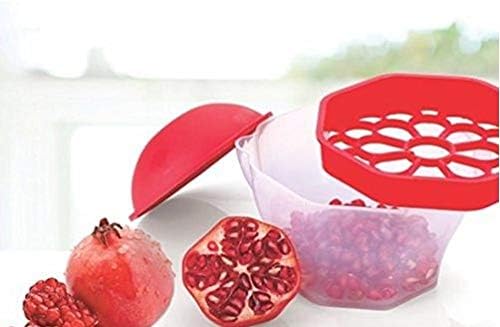 Darkpyro 2 In 1 Plastic Pomegranate Seed Extractor And Orange Juicer-Red