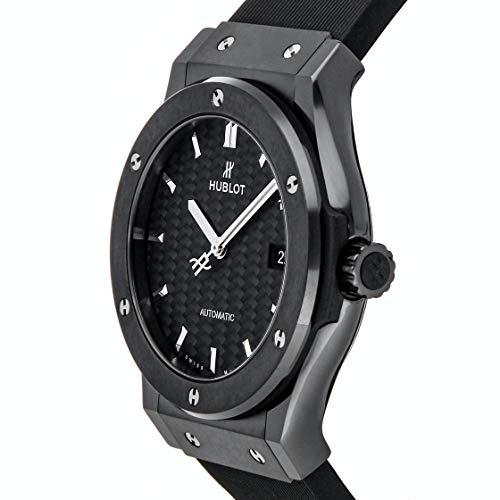 Hublot Classic Fusion Automatic Black Carbon Fiber Dial Black Rubber Mens Watch 542.cm.1771.RX3